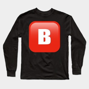 B BUTTON EMOJI Long Sleeve T-Shirt